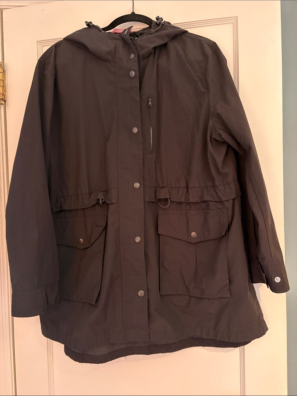 J.Crew Perfect Rain Jacket in Black